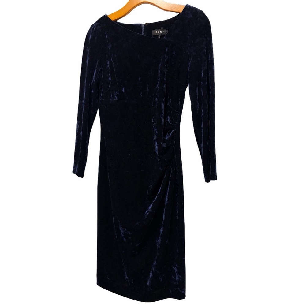 DKNY Navy Blue Velvet Dress